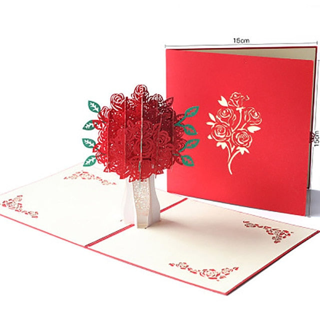 Rose Pop Up Card