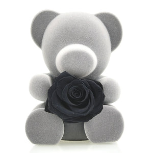 Handmade Preserved  Rose Flower Teddy Bear